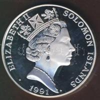 Salamon szigetek 1991. 10$ Ag "Olimpia-futás" T:PP