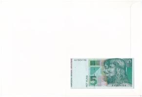 Horvátország 1993. 5K felbélyegzett borítékban, bélyegzéssel T:UNC
Croatia 1993. 5 Kuna in envelope...