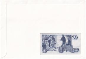 Izland 1961. 10K borítékban bélyeggel, bélyegzéssel T:UNC Iceland 1961. 10 Kronur in envelope with s...