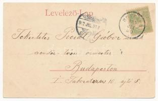 1902 Botfalu, Brendorf, Brenndorf, Bod (Brassó, Kronstadt, Brasov); Evang. sächs. Volksschule, Kaval...