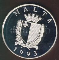 Málta 1993. 5L (10Ecu) Ag "Európa védelme" T:PP Csak 35.000db!