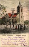 1911 Zsombolya, Hatzfeld, Jimbolia; Római katolikus templom / Catholic church (EK)