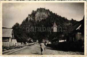 1942 Borsabánya, Baia Borsa, Baile Borsa (Máramaros); utca. Dr. Valkovszky B. felvétele / street view (EK)