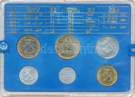 Finnország 1985. 5p-5M (6xklf) forgalmi sor sérült plasztik tokban T:1
Finland 1985. 5 Pennia - 5 M...