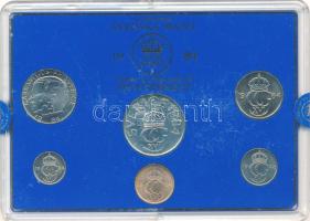 Svédország 1984. 5ö-5K (6xklf) forgalmi szett műanyag tokban T:UNC Sweden 1984. 5 Öre - 5 Kronor (6xdiff) coin set in plastic case C:UNC