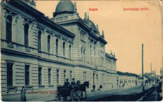 1908 Lugos, Lugoj; Igazságügyi palota. Sziklai Lajos kiadása / palace of justice (EB)