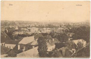 1917 Dés, Dej; látkép a zsinagógával. Gálócsi Samu kiadása / general view with synagogue (ázott sarok / wet corner)