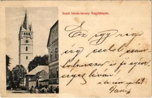 1905 Nagybánya, Baia Mare; Szent István torony / tower (fl)