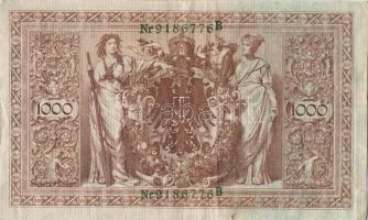 Német Birodalom / Császárság 1910. 1000M (3x) egymás utáni ill. kis ugrású sorszámokkal T:II-/III+