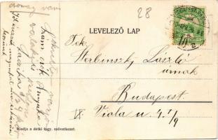 1910 Detk (Heves), Római katolikus templom, belső. Fogyasztási szövetkezet kiadása (kis szakadás / s...