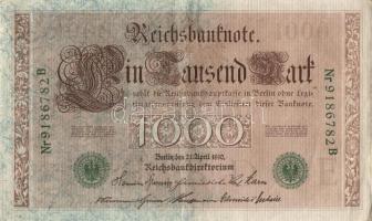 Német Birodalom / Császárság 1910. 1000M (3x) egymás utáni ill. kis ugrású sorszámokkal T:II-/III+