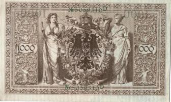 Német Birodalom / Császárság 1910. 1000M (2x) egymás utáni sorszámokkal T:II