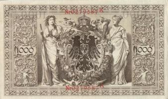 Német Birodalom / Császárság 1910. 1000M (4x) közte kis ugrású sorszámokkal T:II