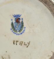 Capodimointe váza, jelzett, kopott, csorba m: 23 cm