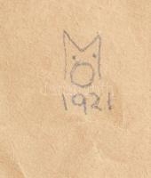 Moiret Ödön (1883-1966), kétoldalas mű: Női akt és női aktok. Ceruza, papír, mindkét oldalán jelzett...