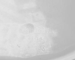 Herendi kék virágmintás torta tál, jelzett, kis kopással, 32 cm