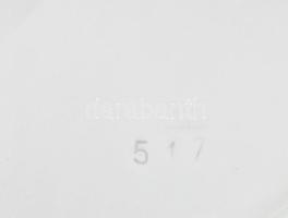 Herendi kék virágmintás süteményes készlet, jelzett, kis kopással, 19-31 cm