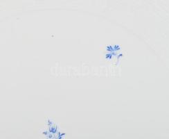 Herendi kék virágmintás torta tál, jelzett, kis kopással, 26 cm