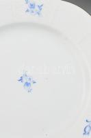 Herendi kék virágmintás szendvicses készlet, jelzett, kis kopással, 15-28 cm