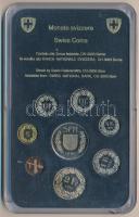 Svájc 1981. 1r-5Fr (8xklf) forgalmi sor műanyag dísztokban T:PP a tok kissé sérült Switzerland 1981. 1 Rappen - 5 Francs (8xdiff) coin set in plastic case C:PP slightly damaged case