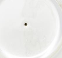 Herendi kék virágmintás szoszié, jelzett, kis kopással, rózsán kis lepattanás, 25 cm