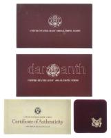 Amerikai Egyesült Államok 1988S 1$ Ag "Szöuli Olimpia 1988" tanúsítvánnyal, dísztokban T:U...