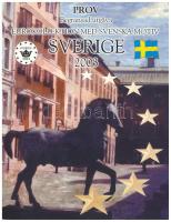 Svédország 2003. 1c-2E (8xklf) próbaveret forgalmi sor karton dísztokban T:UNC Sweden 2003. 1 Cent - 2 Euro (8xdiff) trial strike coin set in cardboard case C:UNC