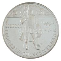Amerikai Egyesült Államok 1992P 1$ Ag "Amerika felfedezésének 500. évfordulója" tanúsítván...