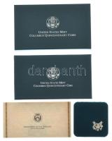 Amerikai Egyesült Államok 1992P 1$ Ag "Amerika felfedezésének 500. évfordulója" tanúsítván...