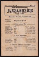 1951 Győr-Sopronmegyei Lavasbajnokságok Győrben, programfüzet, 16p