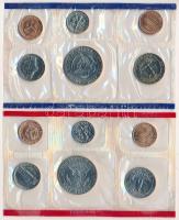 Amerikai Egyesült Államok 1990P 1c-1/2$ (5xklf) + "Philadelphia" zseton forgalmi sor lezár...