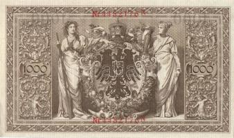 Német Birodalom / Császárság 1910. 1000M (4x) egymás utáni sorszámokkal T:II+