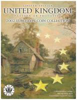 Nagy-Britannia 2002. 1c-2E (8xklf) próbaveret forgalmi sor karton dísztokban T:UNC Great Britain 2002. 1 Cent - 2 Euro (8xdiff) trial strike coin set in cardboard case C:UNC