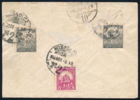 1926. nov. 3. Levél vegyes bérmentesítéssel Miskolcról Budapestre / Cover with mixed franking