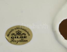 Gilde macska egér, porcelán, jelzett, kis lepattanás, m: 10 cm