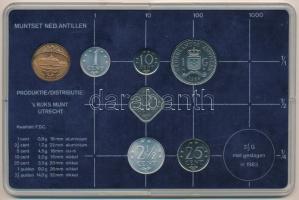 Holland Antillák 1983. 1c - 1G (6xklf) forgalmi sor + "Rijks Munt" zseton műanyag dísztokb...