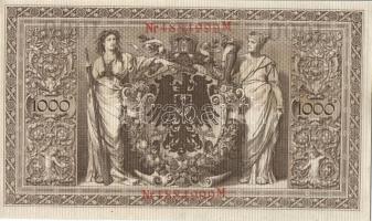 Német Birodalom / Császárság 1910. 1000M (2x) egymás utáni sorszámokkal T:II+(egyszer hajtva, törve ...