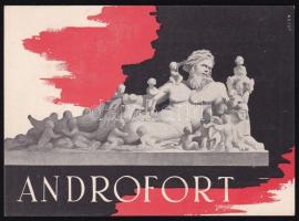 1935 A Richter Gedeon Gyógyszergyár Androfort injekciójának dekoratív reklámnyomtatványa, később levélként feladva, szép állapotban