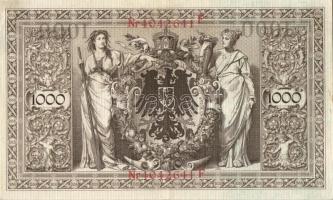 Német Birodalom / Császárság 1910. 1000M (4x) közte egymás utáni ill. kis ugrású sorszámokkal T:II+,...