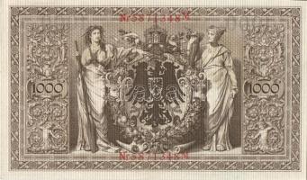 Német Birodalom / Császárság 1910. 1000M (4x) közte egymás utáni ill. kis ugrású sorszámokkal T:II+,...