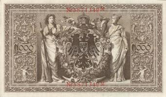 Német Birodalom / Császárság 1910. 1000M (4x) közte egymás utáni ill. kis ugrású sorszámokkal T:II+,...