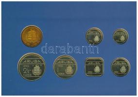 Aruba 1990. 5c - 2 1/2Fl (6xklf) forgalmi sor + "Aruba" zseton szettben, karton dísztokban...