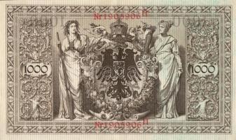 Német Birodalom / Császárság 1910. 1000M (4x) egymás utáni sorszámokkal T:II