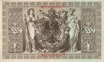 Német Birodalom / Császárság 1910. 1000M (4x) egymás utáni sorszámokkal T:II