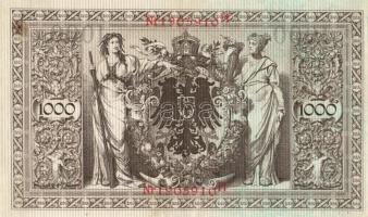 Német Birodalom / Császárság 1910. 1000M (4x) egymás utáni sorszámokkal T:II