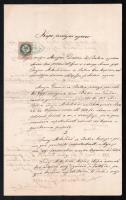 Bakar 1881 Adásvételi szerződés 50kr okmánybélyeggel