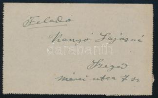 1917 Ajánlott díjkiegészített díjjegyes zárt levelezőlap Lengyelországba "SZEGED" / Regist...