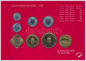 Holland Antillák 1996. 1c - 2 1/2G (7xklf) forgalmi sor + "Holland verde" zseton szettben,...