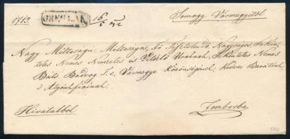 1842 Hivatalos levél / Official cover "ÖREGLAK" - Zombor
