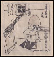 Toroczkai Wigand Ede (1869-1945): Csaba bölcseje. Nyomat, papír. Foltos. Lapszéli foltokkal és sérül...